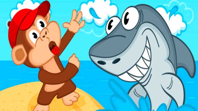 The monkey and the shark stories for kids | Short Stories in English for Kids